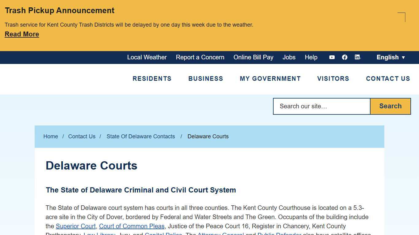 Delaware Courts Kent County Levy Court