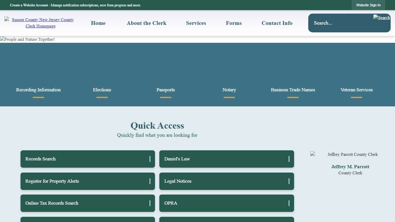 County Clerk Sussex County, NJ